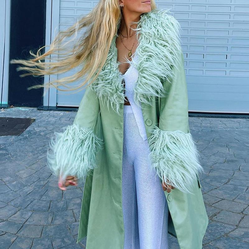 Women's Trench Coats Women Furry Coat, Long Sleeve PU Leather Solid Color Fancy Jacket Elegant Casual Outfit Garment, Tan;black
Women's Trench Coats Women Furry Coat, Long Sleeve PU Leather Solid Color Fancy Jacket Elegant Casual Outfit Garment, Tan;black