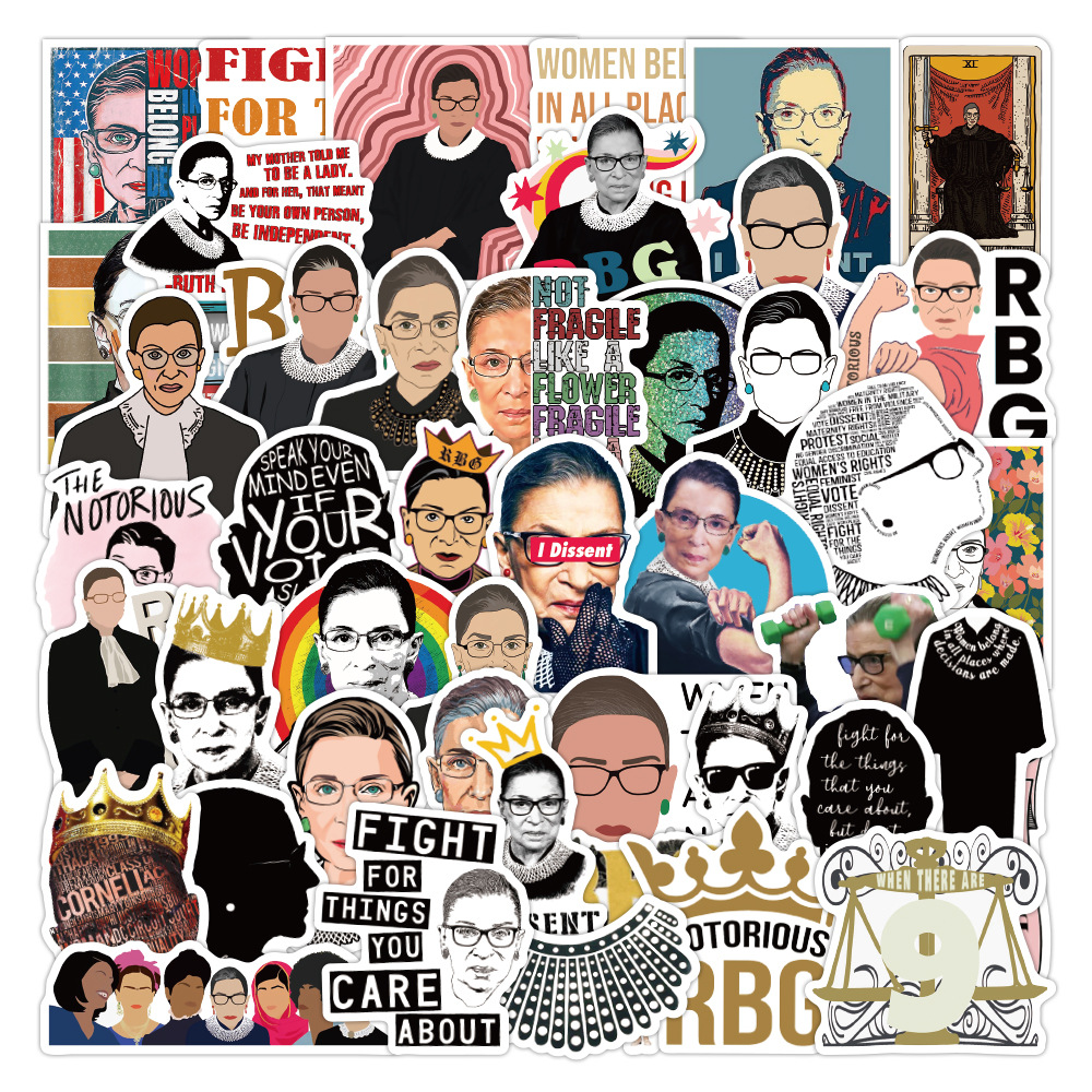 50pcs/Lot RBG Ruth Bader Ginsburg Stickers Waterproof Vinyl Decals for Water Bottles Laptop Scrapbook Luggage Bumper Skateboard Bike
50pcs/Lot RBG Ruth Bader Ginsburg Stickers Waterproof Vinyl Decals for Water Bottles Laptop Scrapbook Luggage Bumper Skateboard Bike