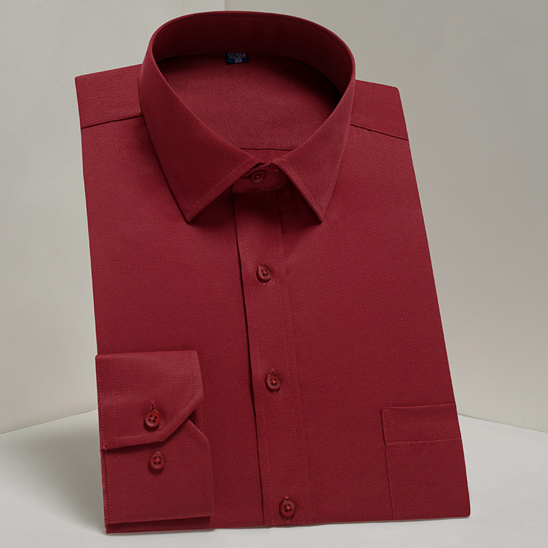 Breast Pocket White Formal Shirt Mens for Business Solid Social Dress Men Shirts Long Sleeve Work office Light Blue black pink 220309