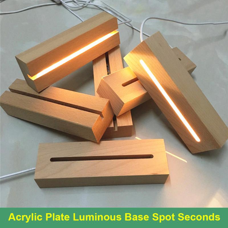 Night Lights Solid Wood Rectangular Luminous Base Acrylic Diy Wooden Lamp Holder Art Decoration
Night Lights Solid Wood Rectangular Luminous Base Acrylic Diy Wooden Lamp Holder Art Decoration
