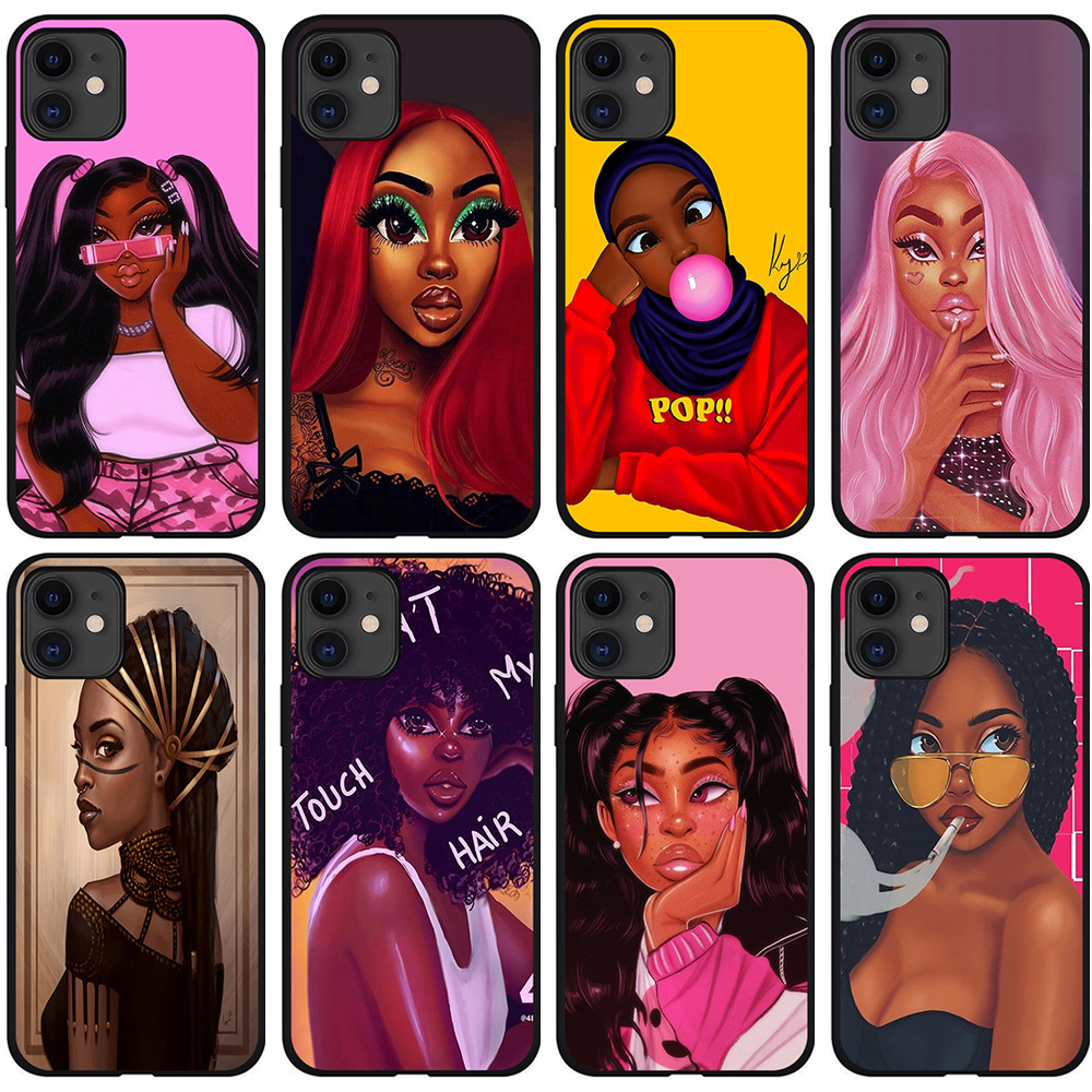 Black Girl Mobile Cell Phone Cases For Iphone 13 13mini 13pro 13promax 12promax 12 12pro 12mini 11promax 11pro 11 Xsmax Xr X/xs 7 8 6 Mini Pro Promax Cover Shell Holder, 17
Black Girl Mobile Cell Phone Cases For Iphone 13 13mini 13pro 13promax 12promax 12 12pro 12mini 11promax 11pro 11 Xsmax Xr X/xs 7 8 6 Mini Pro Promax Cover Shell Holder, 17