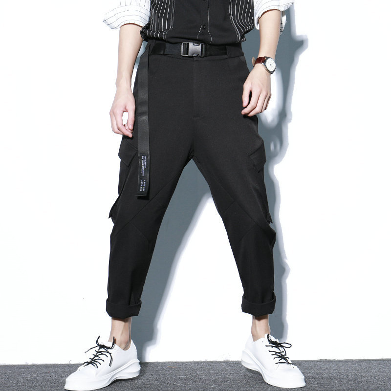 2021 New Darkly Style Streetwear Harem Men Thin Casual Joggers Mens Hip Hop Black Solid Pencil Pants Ankle-length with Belt 20ra Clnb
2021 New Darkly Style Streetwear Harem Men Thin Casual Joggers Mens Hip Hop Black Solid Pencil Pants Ankle-length with Belt 20ra Clnb