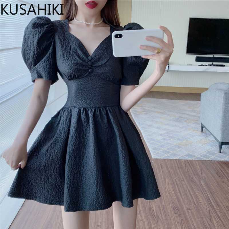 KUSAHIKI Vintage V-neck Puff Sleeve Dresses Korean Slim High Waist Vestidos Summer Sweet A-line Woman Dress 6J422 210602, White
KUSAHIKI Vintage V-neck Puff Sleeve Dresses Korean Slim High Waist Vestidos Summer Sweet A-line Woman Dress 6J422 210602, White