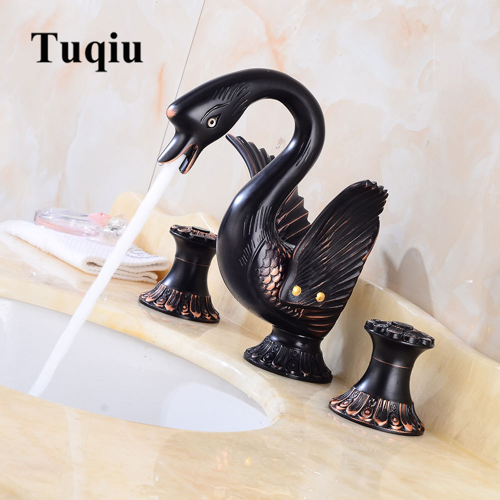 2021 New Arrivals Deck-mounted Widespread Golden/black Oil 3 Pcs Bathroom Swan Faucet Lavatory Basin Sink Mixer Luxury Style W063
2021 New Arrivals Deck-mounted Widespread Golden/black Oil 3 Pcs Bathroom Swan Faucet Lavatory Basin Sink Mixer Luxury Style W063