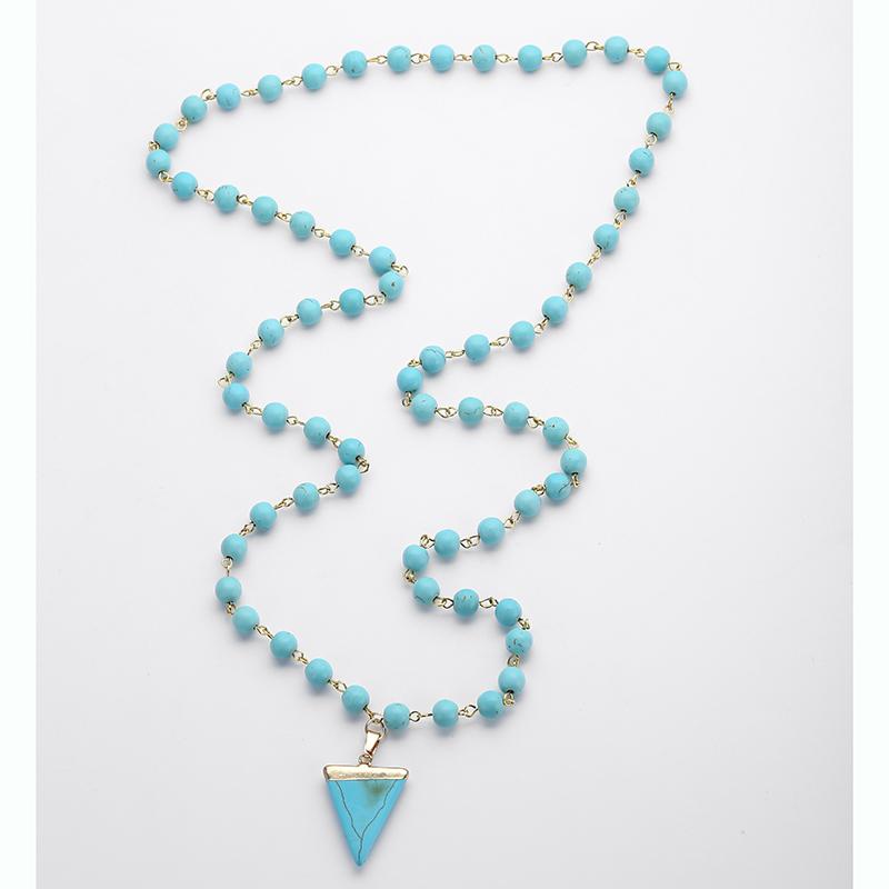 Pendant Necklaces MOODPC Bohemian Jewelry Fashion Blue Stone Link Triangle Necklace, Silver
Pendant Necklaces MOODPC Bohemian Jewelry Fashion Blue Stone Link Triangle Necklace, Silver