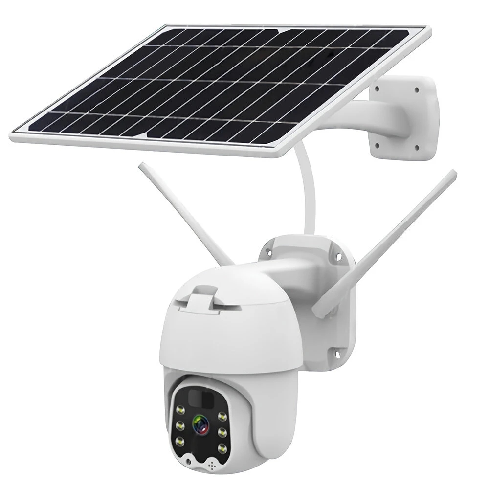 Xiaovv 1080P Wireless Security IP Camera Outdoor Pan Tilt WiFi Spotlight Solar Battery Powered Full-color Night Vision Motion Detect for Hom