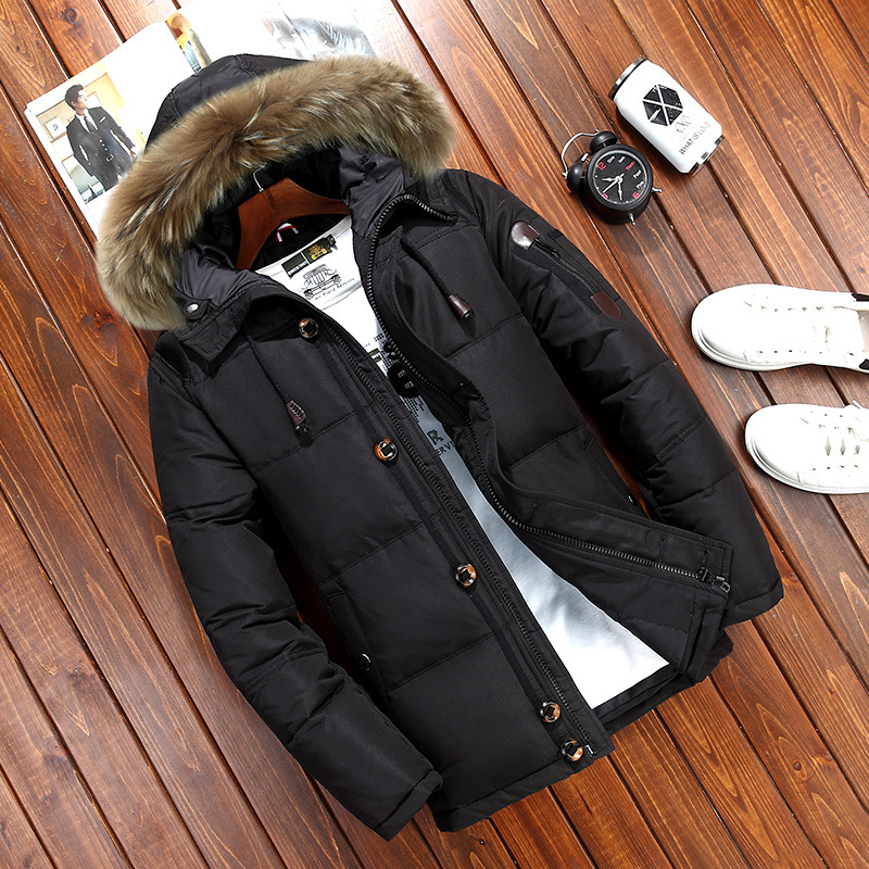 Down Jackets Mens Winter Jacket Men Fashion Thick Warm Parkas Fur 90% White Duck Down Coats Casual Male Waterproof Down Jackets 201225