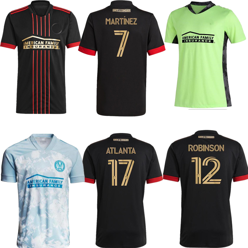 21 22 Atlanta United FC Soccer Jersey MORENO MARTINEZ BARCO ROBINSON football shirts VILLALBA 2021 2022 Men maillots, Yellow