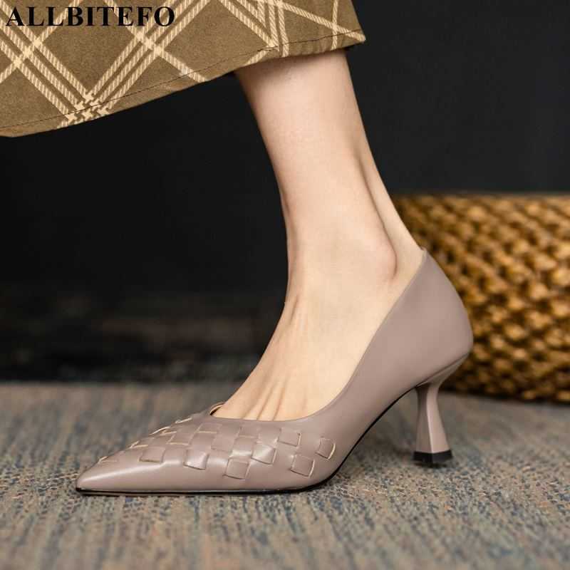ALLBITEFO pointed toe Weaving design soft genuine leather women high heels fashion sexy women heels shoes pumps high heel shoes 210611, As picture
ALLBITEFO pointed toe Weaving design soft genuine leather women high heels fashion sexy women heels shoes pumps high heel shoes 210611, As picture
