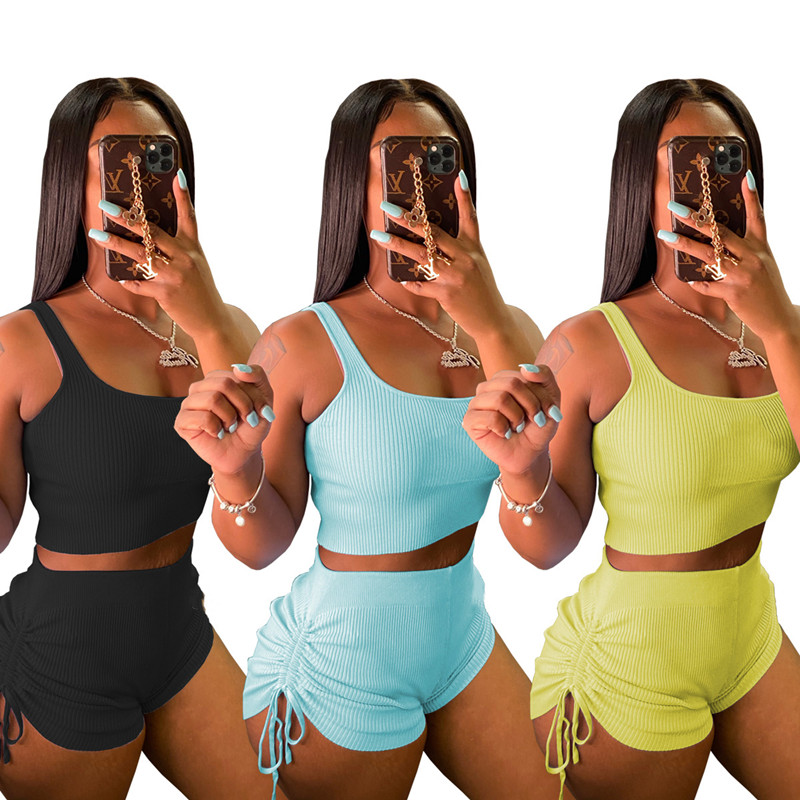 Summer Women jogger suit tank top crop top+shorts two piece set plus size 2XL outfits outdoor tracksuits casual black sports suits 4590, Gray
Summer Women jogger suit tank top crop top+shorts two piece set plus size 2XL outfits outdoor tracksuits casual black sports suits 4590, Gray