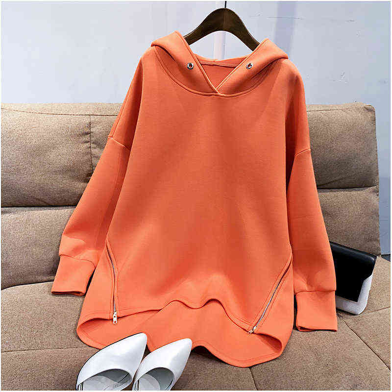 Womens Hoodies Sweatshirt Autumn Korean Thin Long Sleeve Side Zipper Harajuku Loose Oversized Pullovers Female Sudadera Mujer 211108, Pink
Womens Hoodies Sweatshirt Autumn Korean Thin Long Sleeve Side Zipper Harajuku Loose Oversized Pullovers Female Sudadera Mujer 211108, Pink