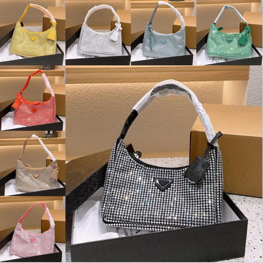 Top Quality Fashion Ladies Full Diamond Glitter Hobo Evening Bags Womens Classic Original Luxury Designer Brand Nylon Underarm Bag Shoulder Handbag, 22*15cm
Top Quality Fashion Ladies Full Diamond Glitter Hobo Evening Bags Womens Classic Original Luxury Designer Brand Nylon Underarm Bag Shoulder Handbag, 22*15cm