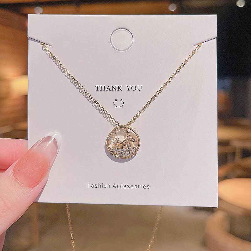 Chains Micro Inlaid Zircon Circle Fishtail Necklace Female Factory Fashion Same Style Trendy Choker Chain, Silver
Chains Micro Inlaid Zircon Circle Fishtail Necklace Female Factory Fashion Same Style Trendy Choker Chain, Silver