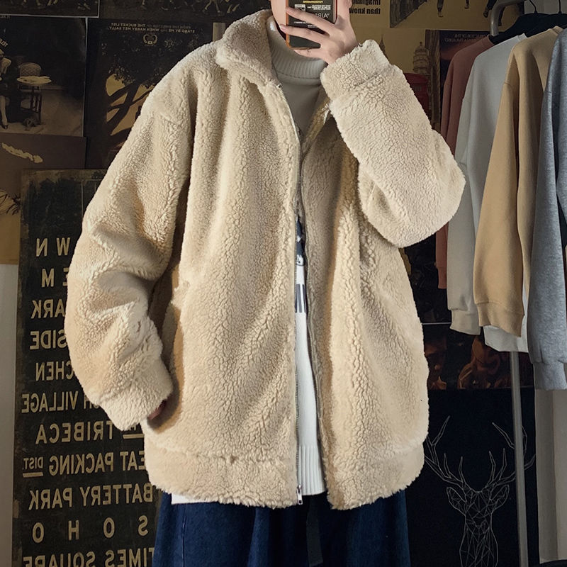 2021 New Korean Lamb Fur Men's Parka Warm Fashion Retro Casual Short Coat Men Streetwear Loose Winter Thick Jacket Mens Clothes Qrjp, Khaki
2021 New Korean Lamb Fur Men's Parka Warm Fashion Retro Casual Short Coat Men Streetwear Loose Winter Thick Jacket Mens Clothes Qrjp, Khaki