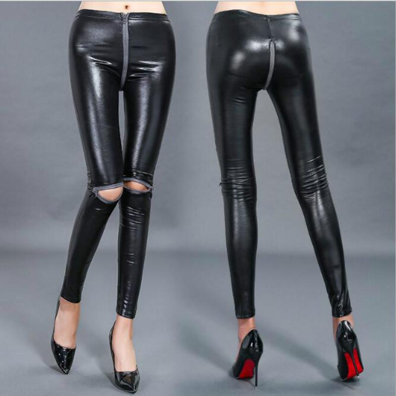 Women's Leggings Punk Rock Black Zipper Knee Exposure Hollow Warm Pants For Women PU Winter Nightmare Leggins
Women's Leggings Punk Rock Black Zipper Knee Exposure Hollow Warm Pants For Women PU Winter Nightmare Leggins