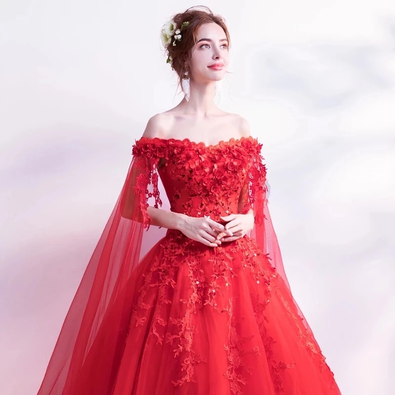 new arrived real photo red off shoulder quinceanera dresses lace appliques ball gowns prom dress sweet 16 for 15 years pageant gown