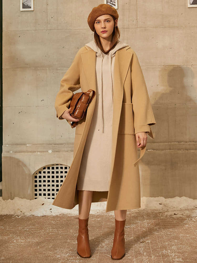 Minimalism Autumn Winter Dresses For Women Fashion School Style Hooded Knitted Sweater Causal Female 12070561 210527