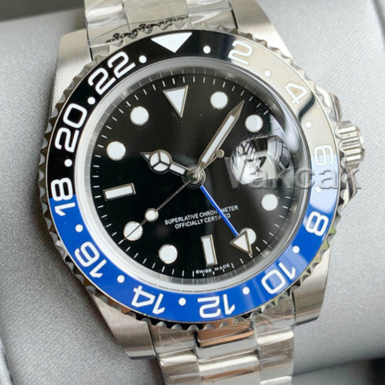 Top GMT Ceramic Bezel Mens Watches Mechanical Stainless Steel Automatic 2813 Movement Watch Sports batman Wristwatches fashion designers luxurys Wristwatch, Original box
Top GMT Ceramic Bezel Mens Watches Mechanical Stainless Steel Automatic 2813 Movement Watch Sports batman Wristwatches fashion designers luxurys Wristwatch, Original box