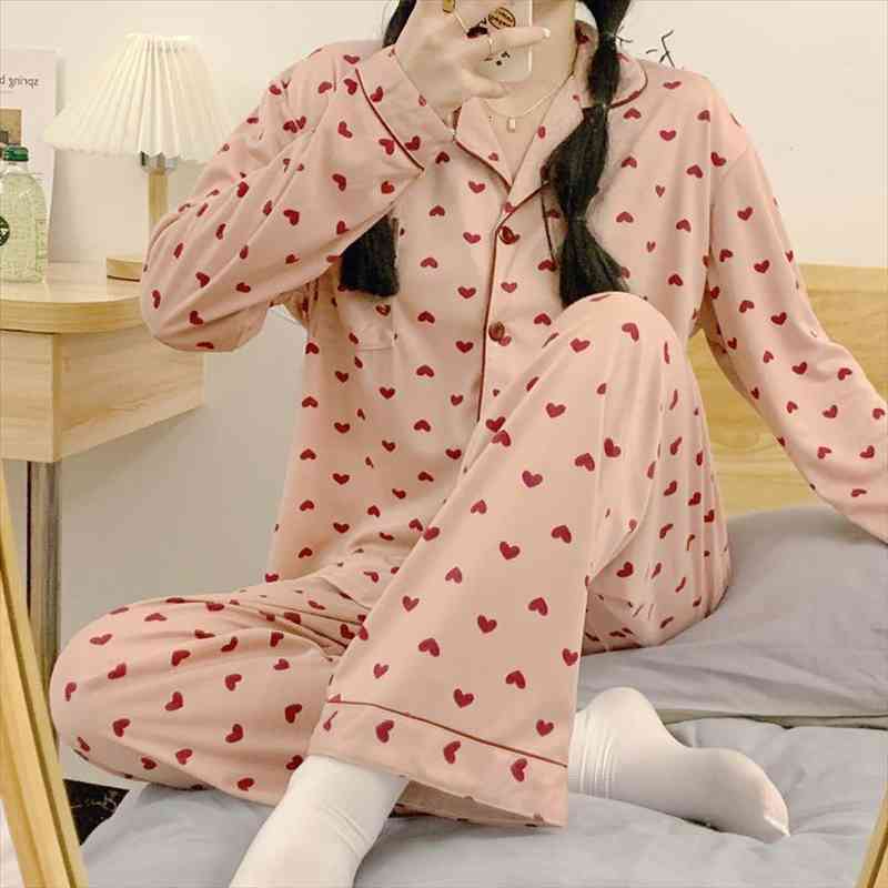 cute cartoon pajamas set womens sleepwears turn down collar pyjamas long sleeves suit soft female sleepwear autumn homewear home services, Black;red
cute cartoon pajamas set womens sleepwears turn down collar pyjamas long sleeves suit soft female sleepwear autumn homewear home services, Black;red