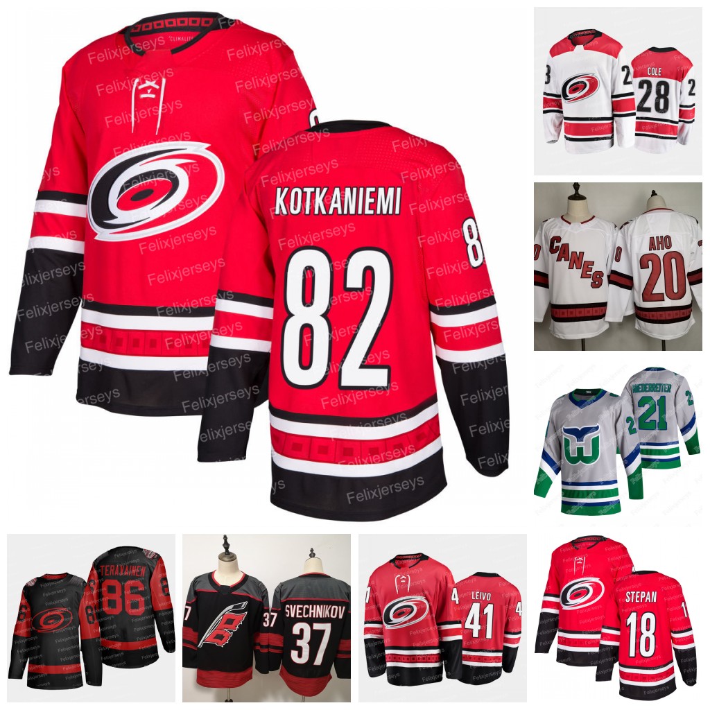 Carolina Hurricanes 82 Jesperi Kotkaniemi Jersey Frederik Andersen Andrei Svechnikov Sebastian Aho Ian Cole Teravainen Jaccob Slavin Derek S, Black;red
Carolina Hurricanes 82 Jesperi Kotkaniemi Jersey Frederik Andersen Andrei Svechnikov Sebastian Aho Ian Cole Teravainen Jaccob Slavin Derek S, Black;red