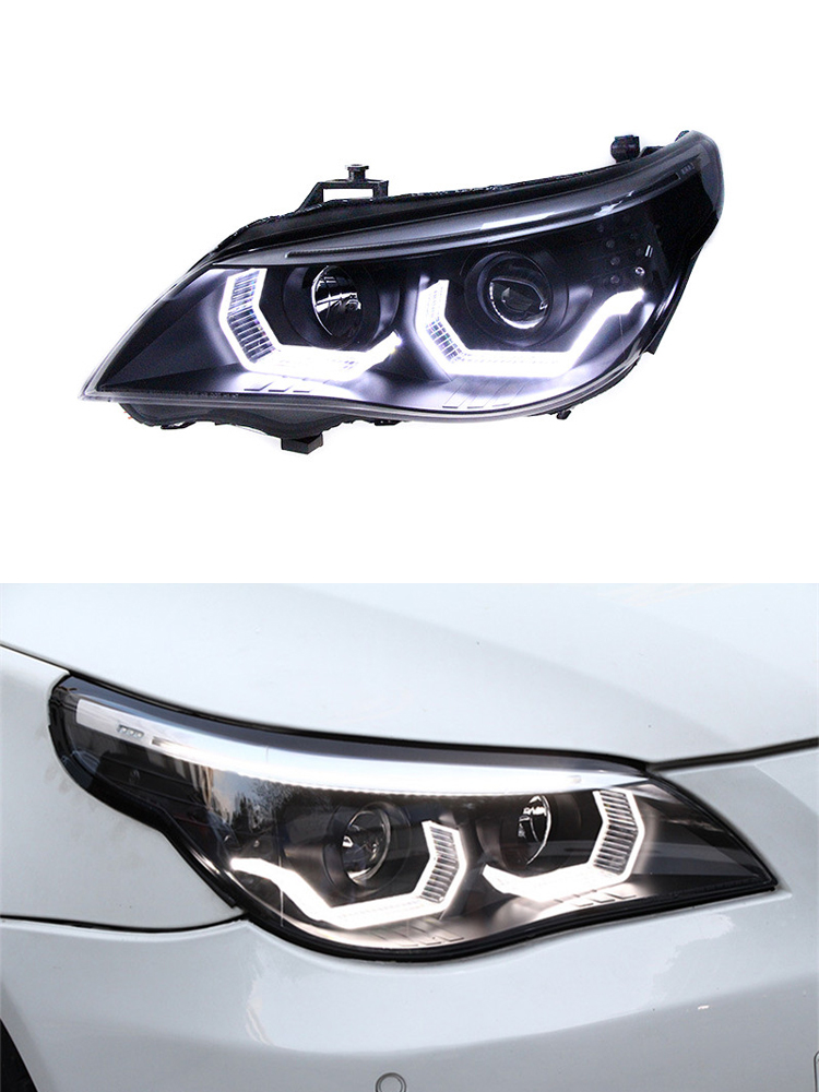 Car Head Lights Parts For BMW E60 2003-2010 Headlights Front Lamp LED Signal Brake Reversing Parking Fog Lights