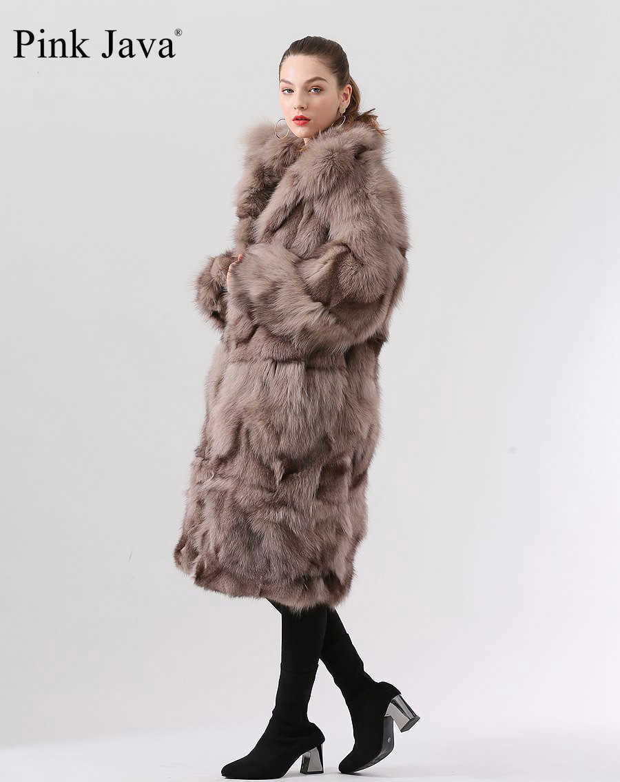 Ppink java 19036 real fur coat women winter fashion jacket long coat real fur coat available 211019
