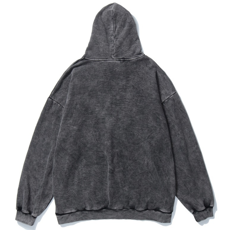 AT SUNRISE Oversized Hoodie Sweatshirt Men Hip Hop Streetwear Harajuku Washed Hooded Pullover Autumn Cotton Loose Hoodie Black 201020