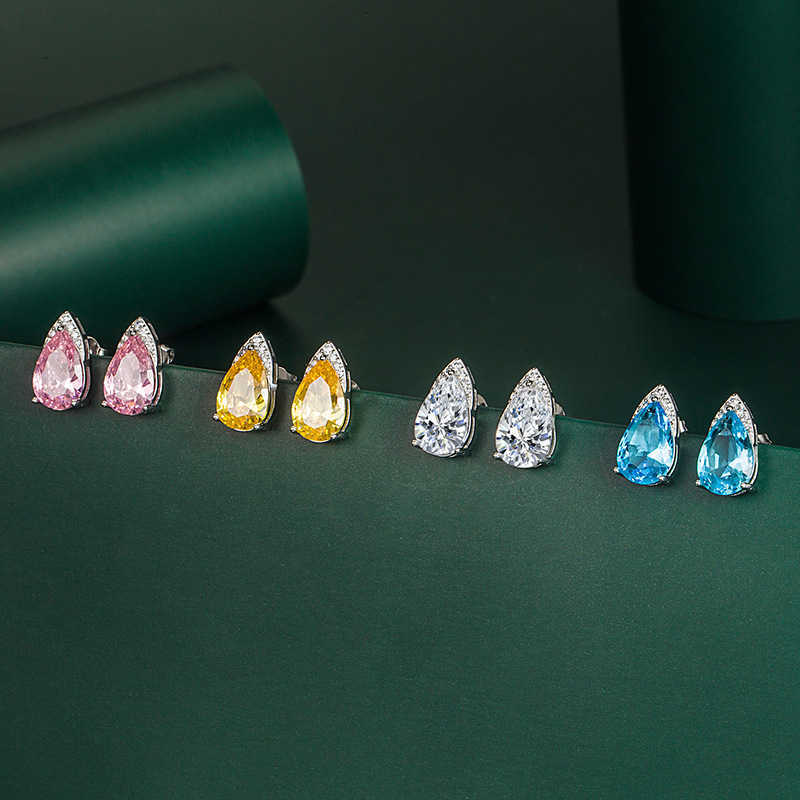 S925 Silver Needle Colorful Earrings Pink Zircon Earrings Women's Water Drop Yellow Diamond Earrings Simple Korean Fashion Ear Accessories
S925 Silver Needle Colorful Earrings Pink Zircon Earrings Women's Water Drop Yellow Diamond Earrings Simple Korean Fashion Ear Accessories