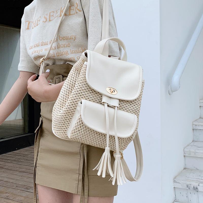 Fashion Straw Backpacks Rattan Backpack For Teenagers Girls Weave Lucury Pu School Bags Casual Summer Beach Travel Purse Large, Beige
Fashion Straw Backpacks Rattan Backpack For Teenagers Girls Weave Lucury Pu School Bags Casual Summer Beach Travel Purse Large, Beige