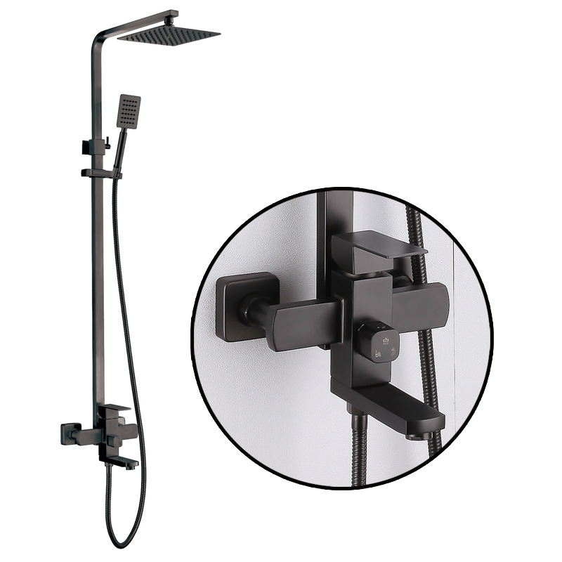 Matte Black Bathroom Shower Faucet Set All Matel Rainfall Shower Mixer Tap Bathtub Mixer Tap 3-way Mixe
Matte Black Bathroom Shower Faucet Set All Matel Rainfall Shower Mixer Tap Bathtub Mixer Tap 3-way Mixe