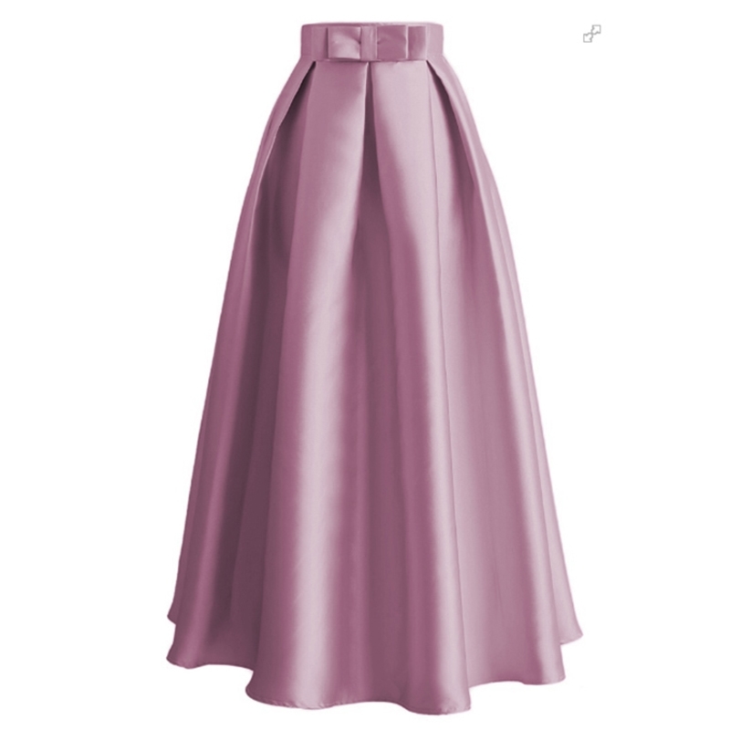 Plus Size Skirts Faldas Mujer Moda Abaya Dubai Turkish Long Pleated Maxi High Waist Skirt Women Jupe Longue Femme Skirts 210309