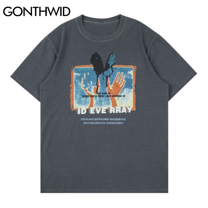 Streetwear Harajuku Summer Men Tees Butterfly Hands Print Cotton T-Shirts Casual Short Sleeve Tshirts Tops 210602, Gray
Streetwear Harajuku Summer Men Tees Butterfly Hands Print Cotton T-Shirts Casual Short Sleeve Tshirts Tops 210602, Gray