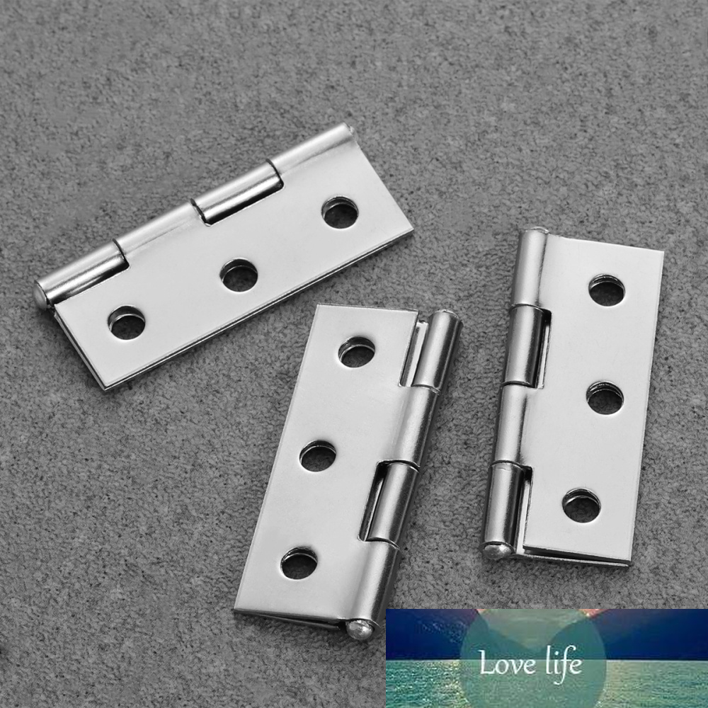30PCS Portable Durable Useful Stainless Steel 2 Inch Hinge Mute Flat Hinge for Home Door