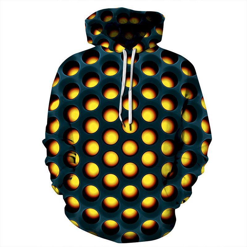 hoodies sweatshirt men and women autumn 3D printing three-dimensional black and white swirl hollow personality sweatshirt 201020