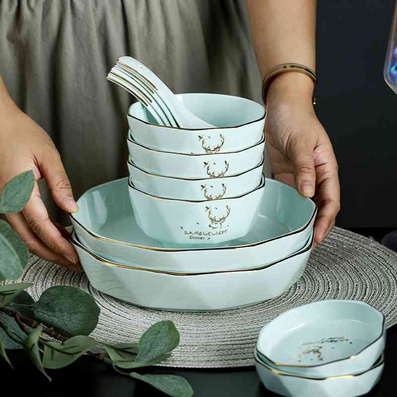 Nordic style has you all the way, green glaze dish set, tableware, ceramic , tableware and gift bowl
Nordic style has you all the way, green glaze dish set, tableware, ceramic , tableware and gift bowl