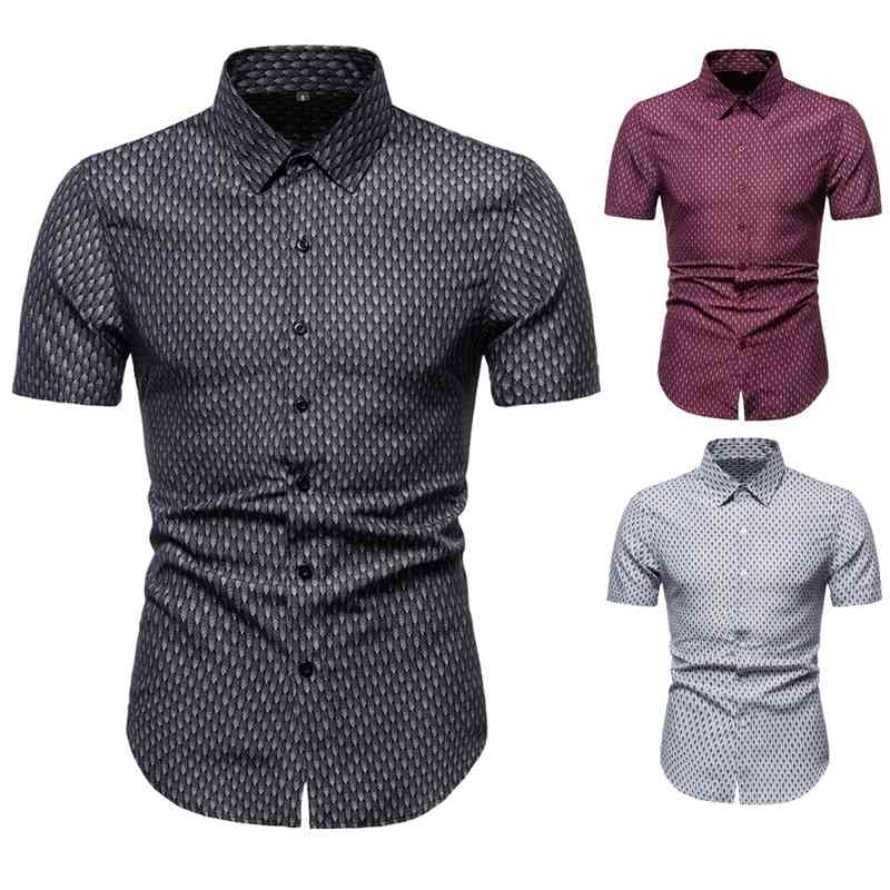 2020 summer new large short printed men' European half sleeve shirt ys075, White
2020 summer new large short printed men' European half sleeve shirt ys075, White