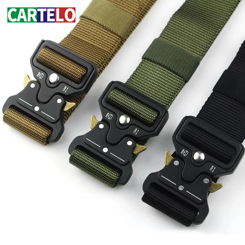CARTELO Mens Brand Military Tactical Belt Specially designed for the militarys metal buckle adjustable belt free shipping, Black;brown
CARTELO Mens Brand Military Tactical Belt Specially designed for the militarys metal buckle adjustable belt free shipping, Black;brown