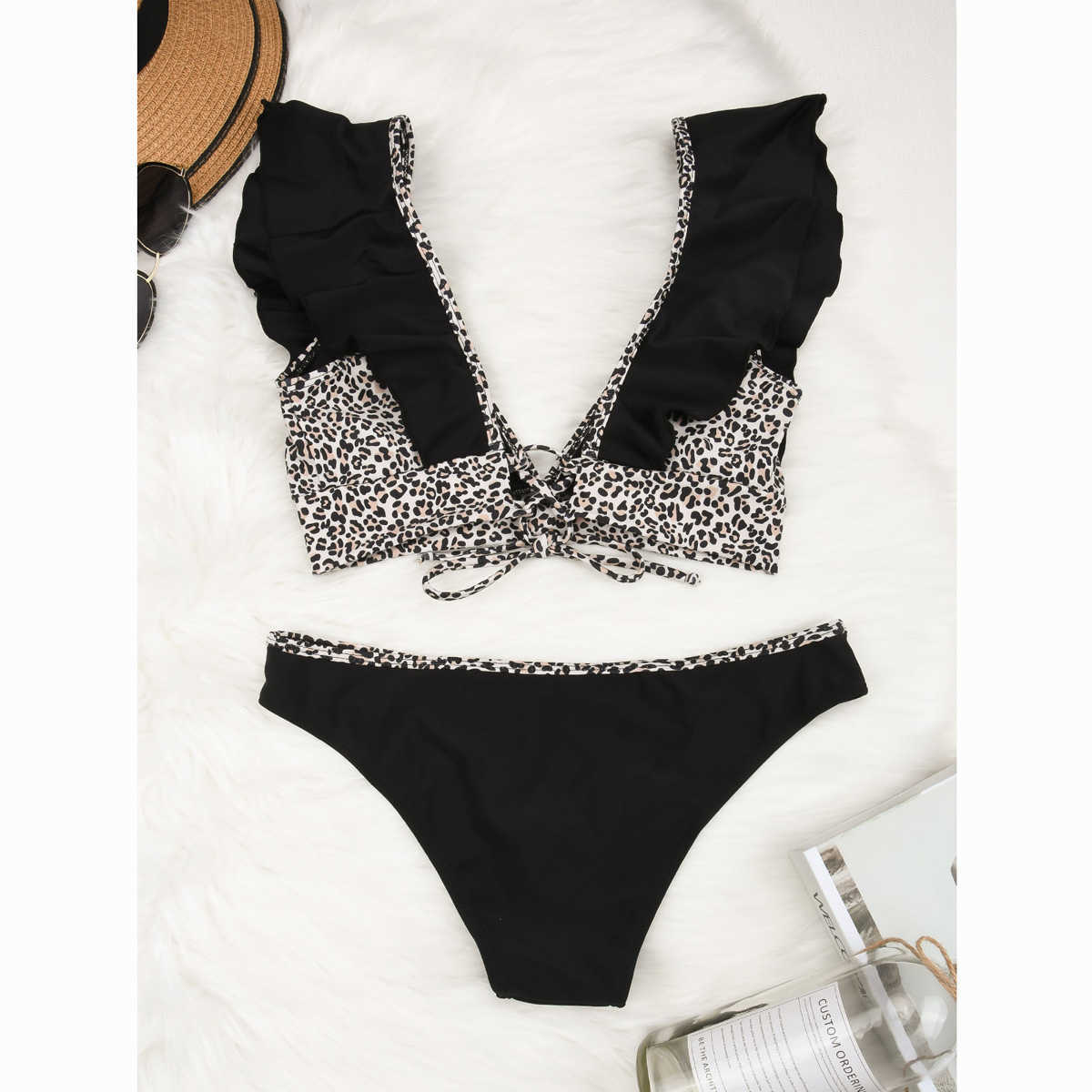 Ruffle Bikinis Push Up Bikini Set Micro Swimsuits Women Swimwear Thong Bathing Suit Sexy Biquini Swimming For 210625