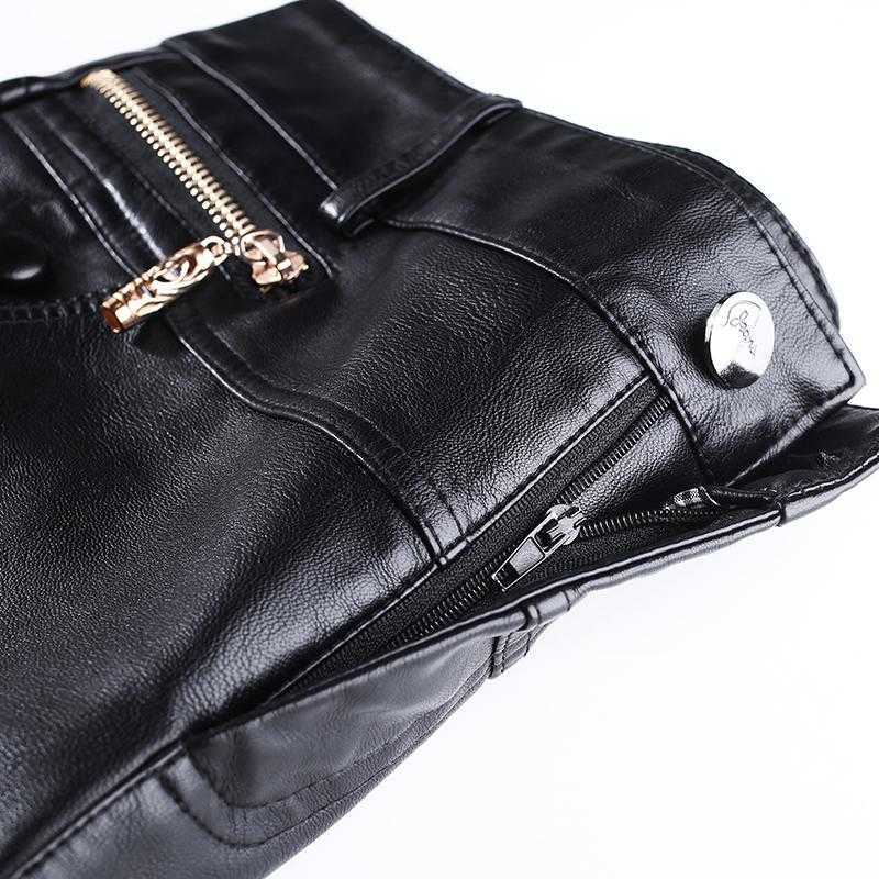 Biker PU Leather Shorts Women High Waist Quality Sexy Ladies Black Short Mujer Womens Cuir Femme 210724
