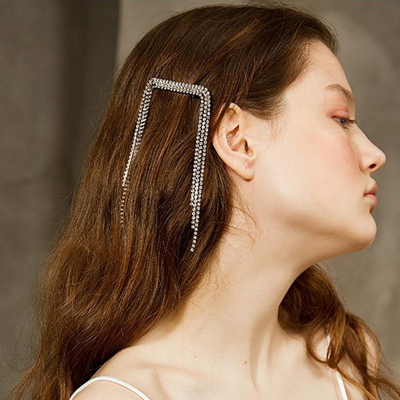 Hair Clips & Barrettes Long Silver Clip Bridal Ornament Brooches PinsWedding Accessories Women Trendy Full Crystal Tassel Hairpins, Golden;silver
Hair Clips & Barrettes Long Silver Clip Bridal Ornament Brooches PinsWedding Accessories Women Trendy Full Crystal Tassel Hairpins, Golden;silver