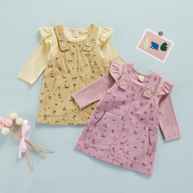 Clothing Sets Infant Girls 2Pcs Clothes Solid Color Long Sleeve Ruffle Romper + Pattern Print Suspender Skirt Outfits 0-18M, White
Clothing Sets Infant Girls 2Pcs Clothes Solid Color Long Sleeve Ruffle Romper + Pattern Print Suspender Skirt Outfits 0-18M, White