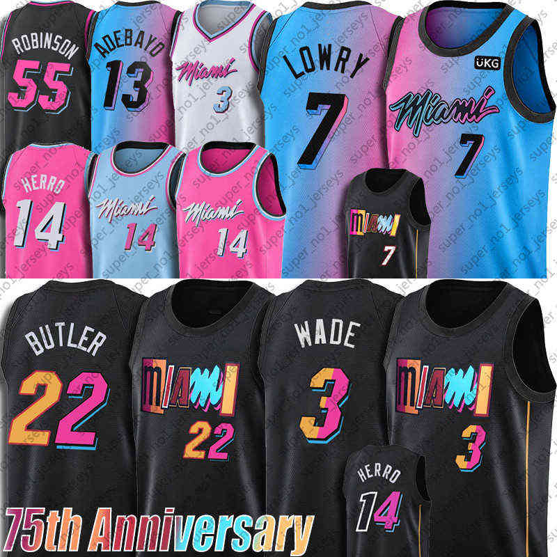 Jimmy 22 Butler Kyle 7 Lowry Basketball Jersey Bam Tyler Ado Herro Jerseys Dwyane Dwayne Wade Shirts 55 Robinson Miamis 75th Anniversary
Jimmy 22 Butler Kyle 7 Lowry Basketball Jersey Bam Tyler Ado Herro Jerseys Dwyane Dwayne Wade Shirts 55 Robinson Miamis 75th Anniversary
