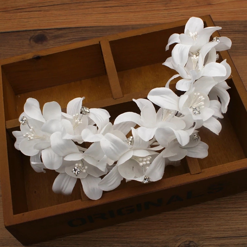 Bride Pearl Rhinestone Headpiece Hair Accessories Fascinator Wedding Comb Peigne Mariage boho bridal haidpieces