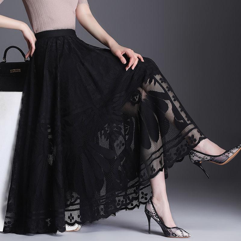 Skirts Woman Mesh Big Skirt High Waist Midi Slim A-line Solid Natural Sweet Faldas Pleated Black Tulle Lace Hollow Out
Skirts Woman Mesh Big Skirt High Waist Midi Slim A-line Solid Natural Sweet Faldas Pleated Black Tulle Lace Hollow Out