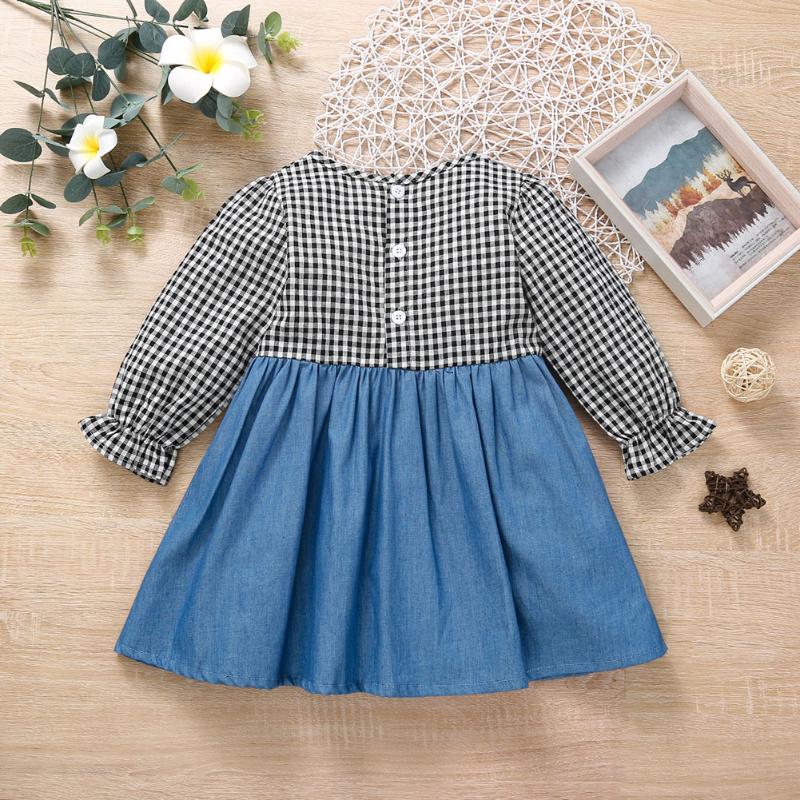 Girl's Dresses Toddler Baby Girls Denim Dress Ruffled Plaid Patchwork Kids Back Button Ruched A Line Puff Long Sleeve Pleated 1-6T, Red;yellow
Girl's Dresses Toddler Baby Girls Denim Dress Ruffled Plaid Patchwork Kids Back Button Ruched A Line Puff Long Sleeve Pleated 1-6T, Red;yellow