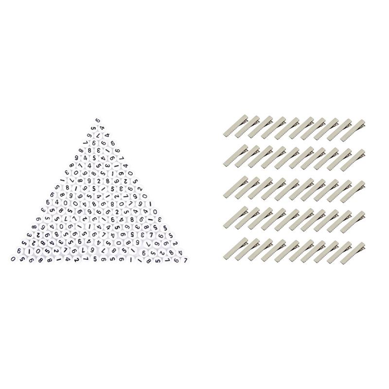 Other 200 Pieces White Round Numbers Spacers Beads 7 Mm & 50Pcs Mini Pins Crocodile Clips For Hair DIY - Silver Color
Other 200 Pieces White Round Numbers Spacers Beads 7 Mm & 50Pcs Mini Pins Crocodile Clips For Hair DIY - Silver Color