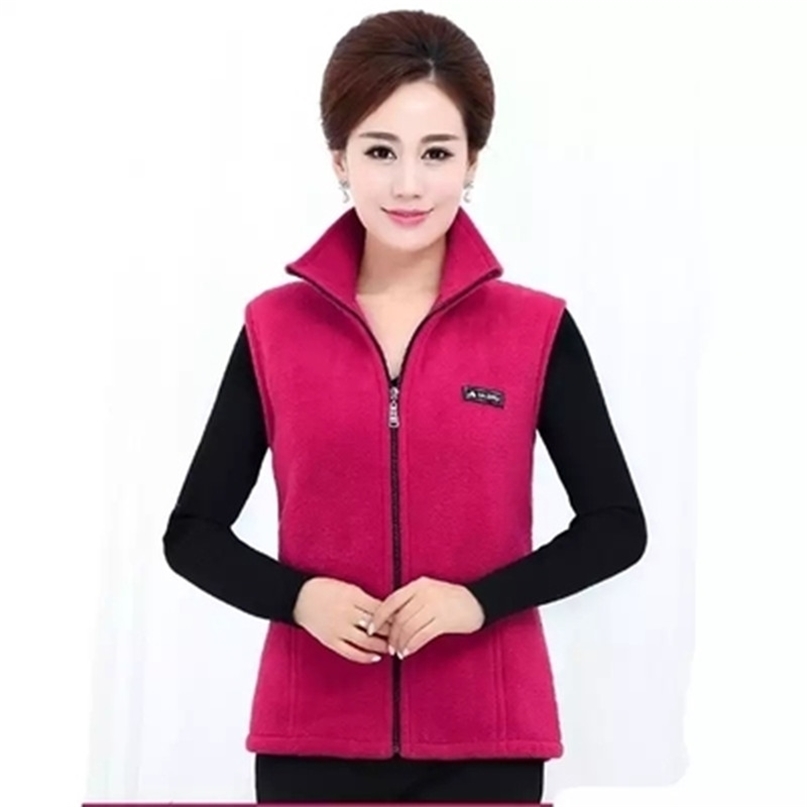 Autumn Women Wool Vest Large Sleeveless Jacket Fashion Zipper Women's Leisure gilet 211120
