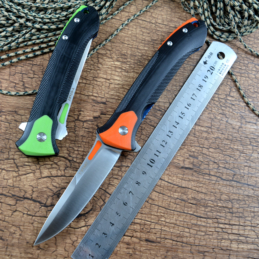 Y-START LK5025 Flipper Folding Knife Ball Bearing Washer D2 Satin Blade G10 Handle Survival Outdoor Camping Hunting Pocket Gift EDC Tools
Y-START LK5025 Flipper Folding Knife Ball Bearing Washer D2 Satin Blade G10 Handle Survival Outdoor Camping Hunting Pocket Gift EDC Tools