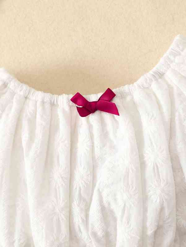 Baby Bow Front Top & Flare Leg Pants With Headband SHE