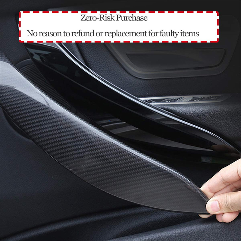 Carbon Fiber Doors Handle Outer Cover Replacement For BMW 3 F30 F31 4 F32 F33 Car Pattern Driver Side Door Handles Cover Auto Parts